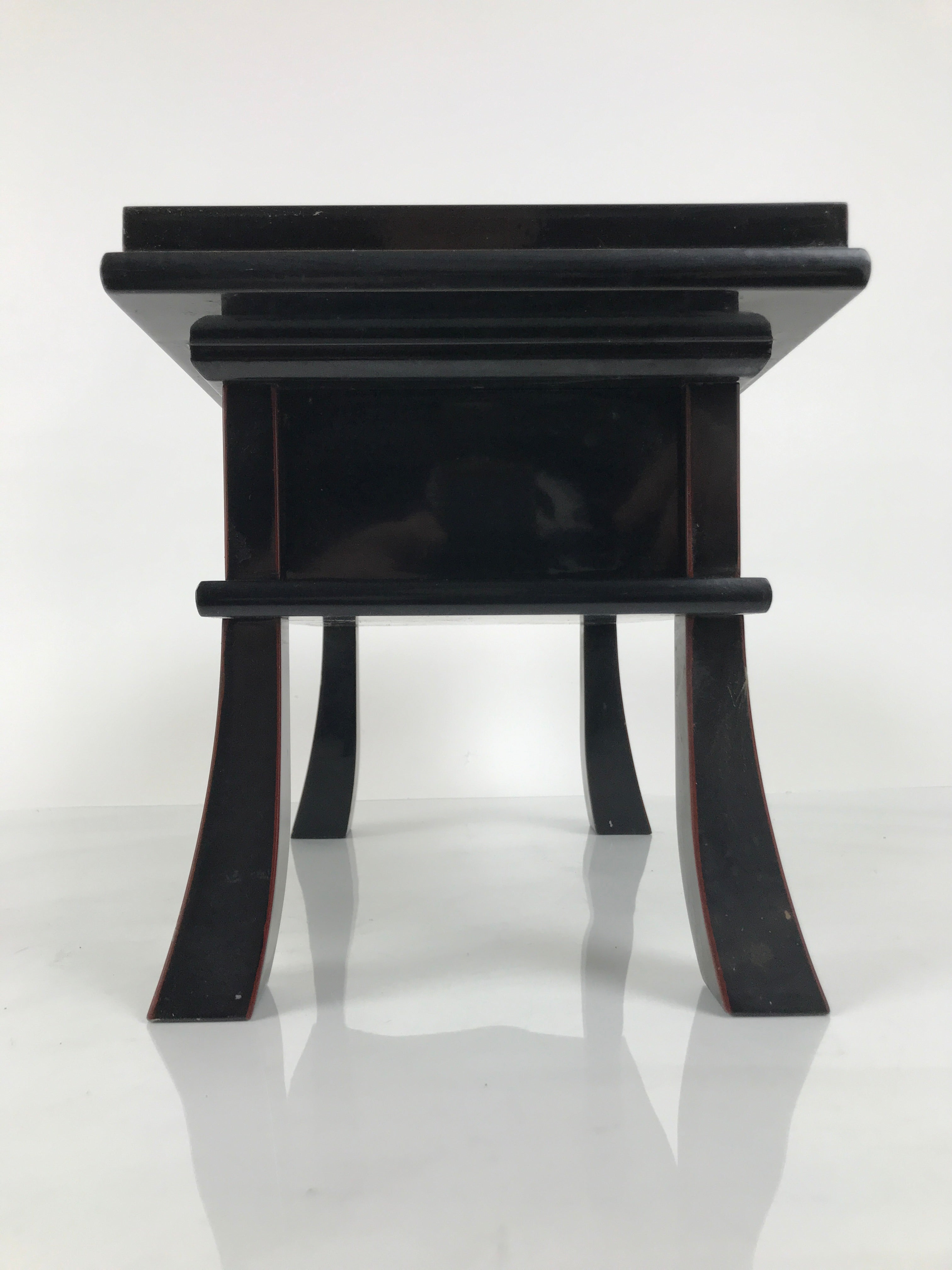Japanese Buddhist Altar Fitting Lacquer Kyozukue Offering Table Black Red BA978-OT - Buddhist-chidorivintage.com