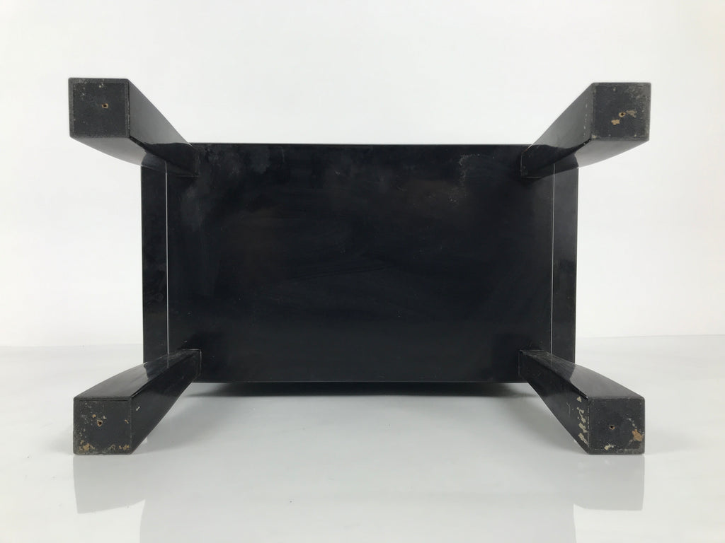 Japanese Buddhist Altar Fitting Lacquer Kyozukue Offering Table Black Red BA978-OT - Buddhist-chidorivintage.com