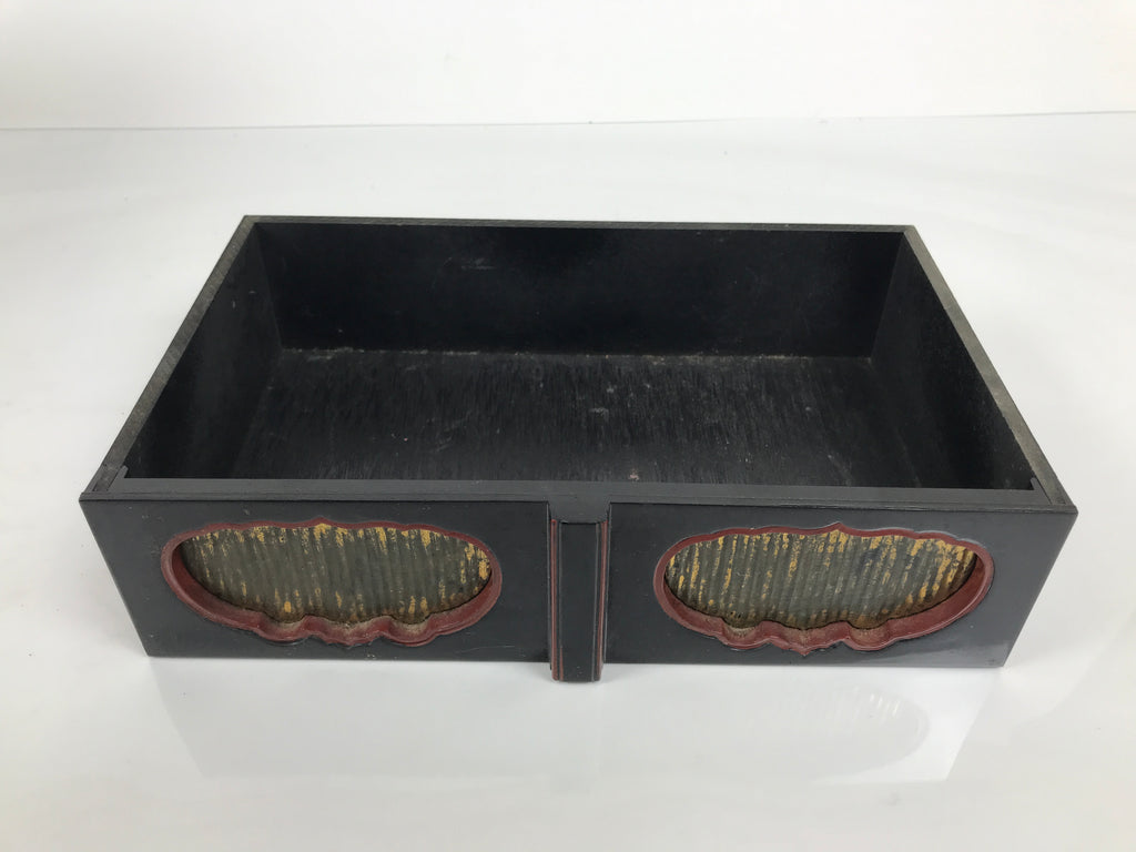 Japanese Buddhist Altar Fitting Lacquer Kyozukue Offering Table Black Red BA978-OT - Buddhist-chidorivintage.com