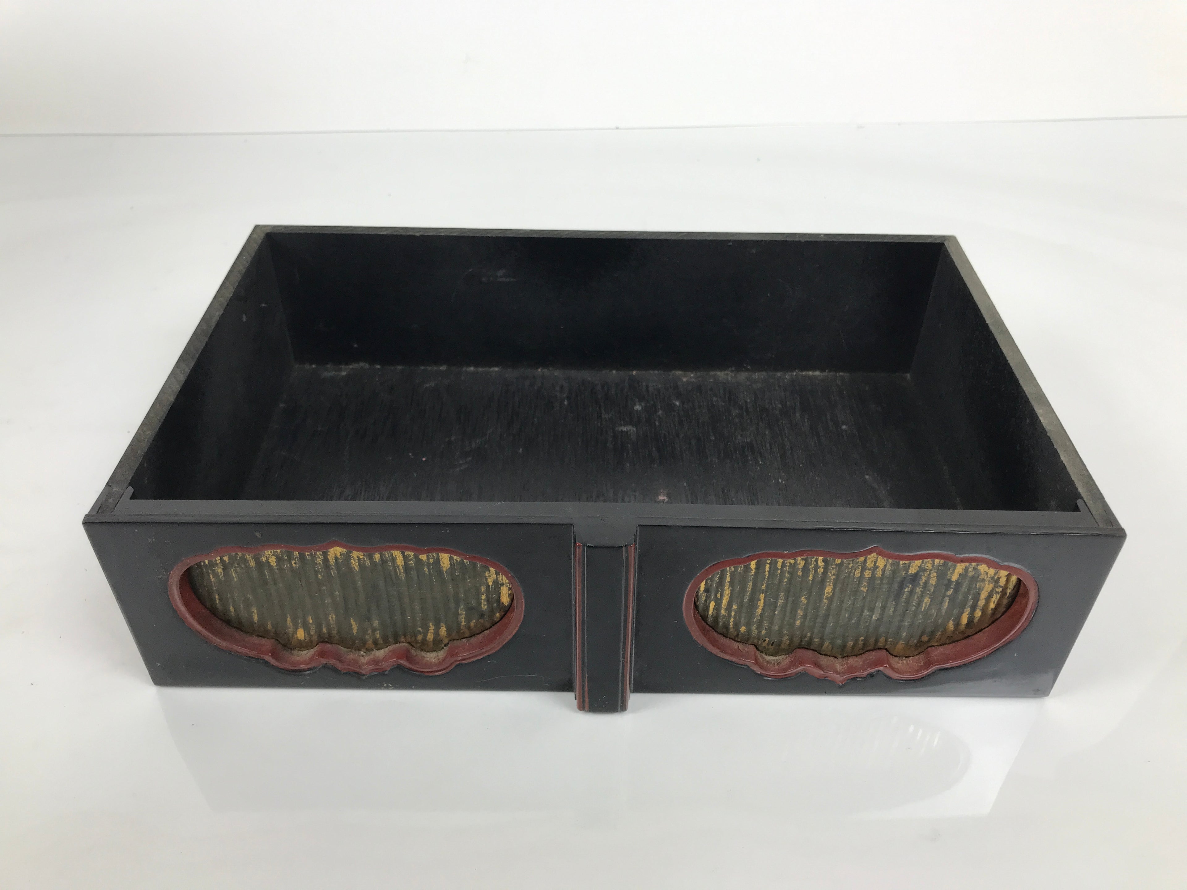 Japanese Buddhist Altar Fitting Lacquer Kyozukue Offering Table Black Red BA978-OT - Buddhist-chidorivintage.com