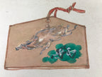 Japanese Shikishi Art Board Vtg Painting Zodiac Ema Wild Boar Inoshishi A835-AD - Painting-chidorivintage.com