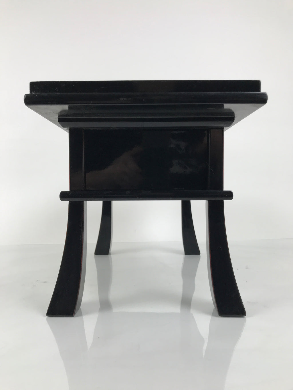 Japanese Buddhist Altar Fitting Lacquer Kyozukue Offering Table Black Red BA979-OT - Buddhist-chidorivintage.com