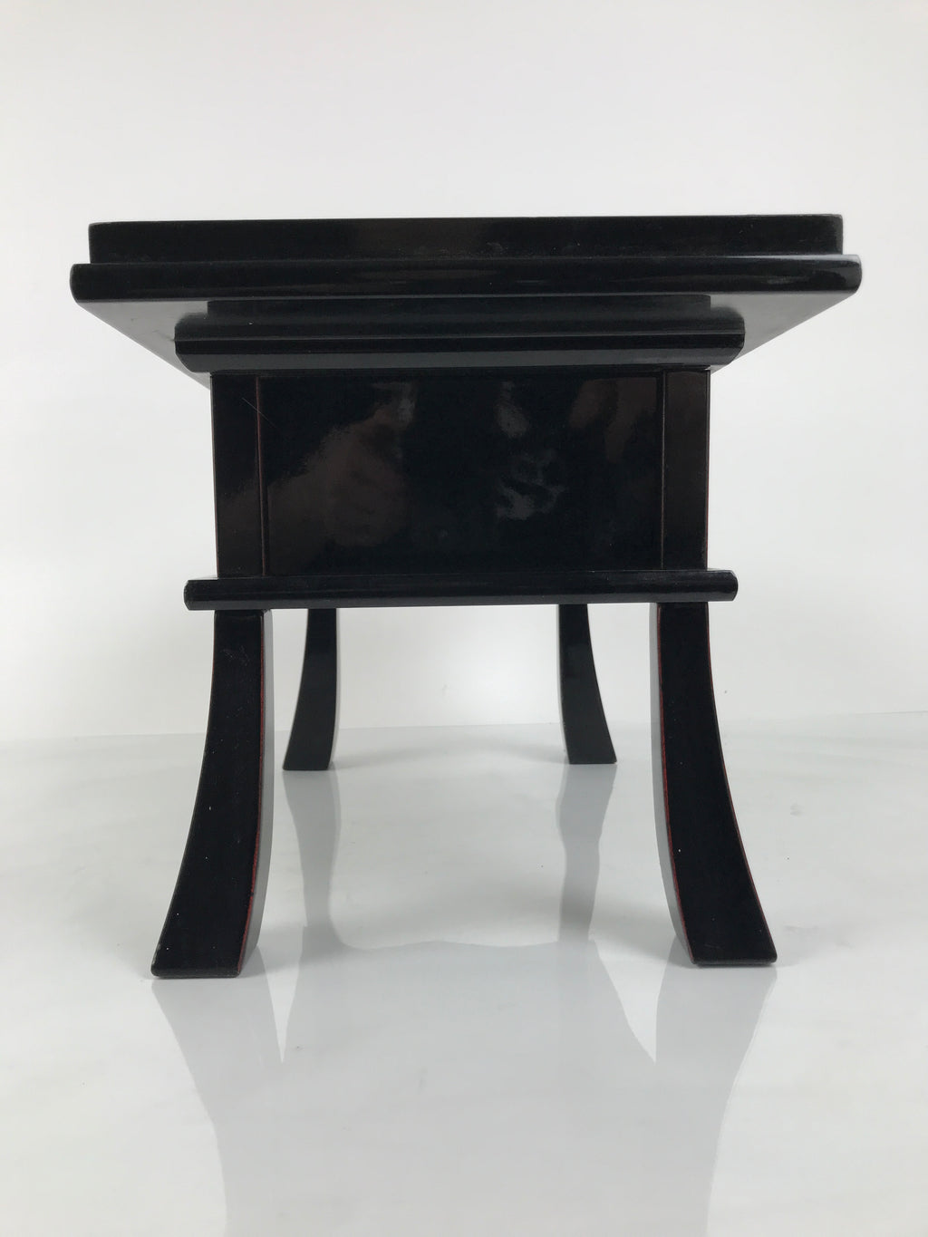 Japanese Buddhist Altar Fitting Lacquer Kyozukue Offering Table Black Red BA979-OT - Buddhist-chidorivintage.com