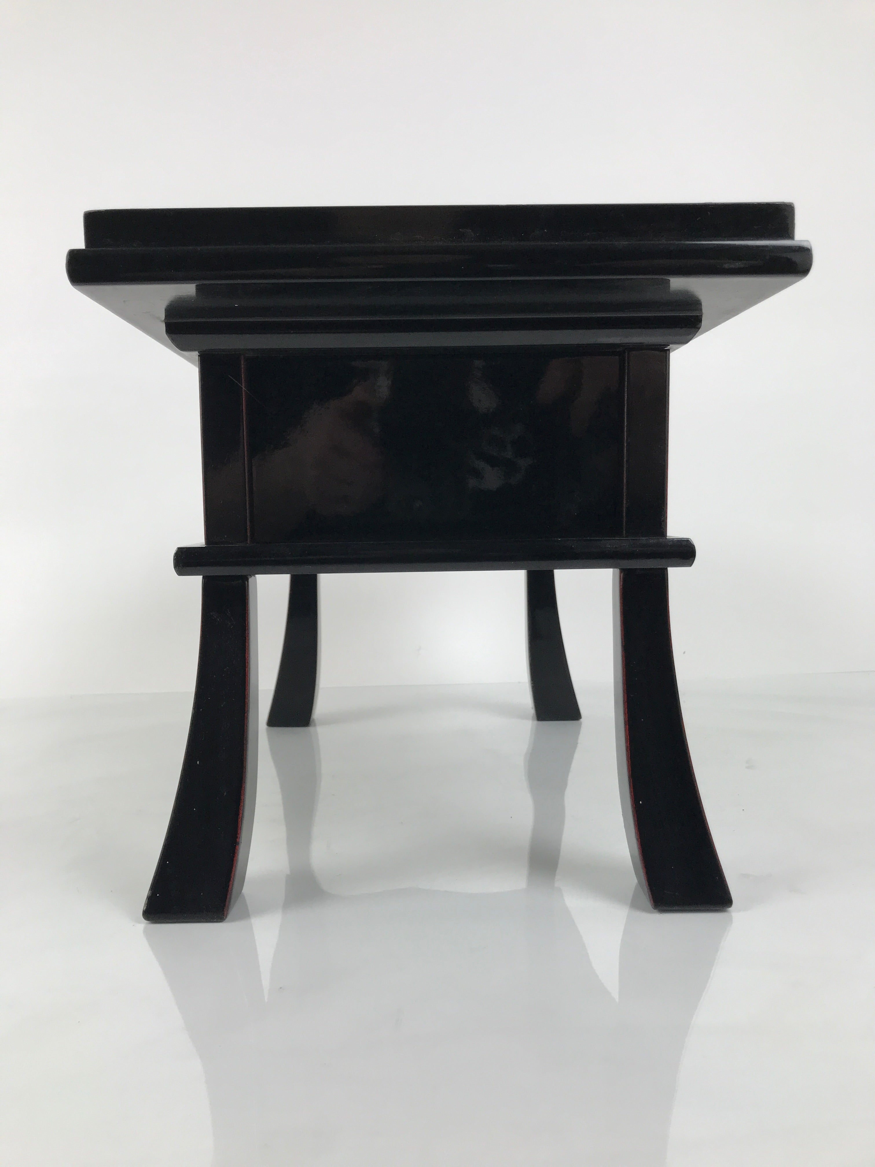 Japanese Buddhist Altar Fitting Lacquer Kyozukue Offering Table Black Red BA979-OT - Buddhist-chidorivintage.com