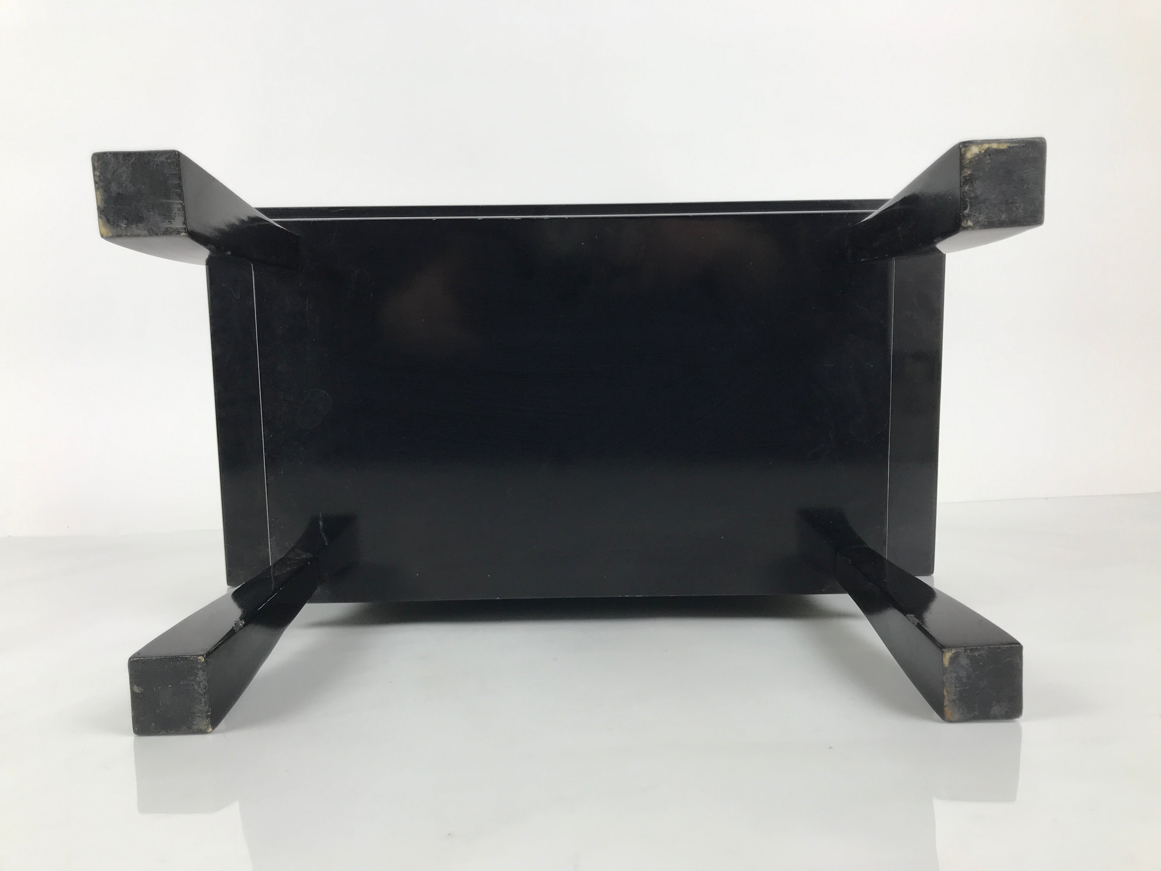 Japanese Buddhist Altar Fitting Lacquer Kyozukue Offering Table Black Red BA979-OT - Buddhist-chidorivintage.com