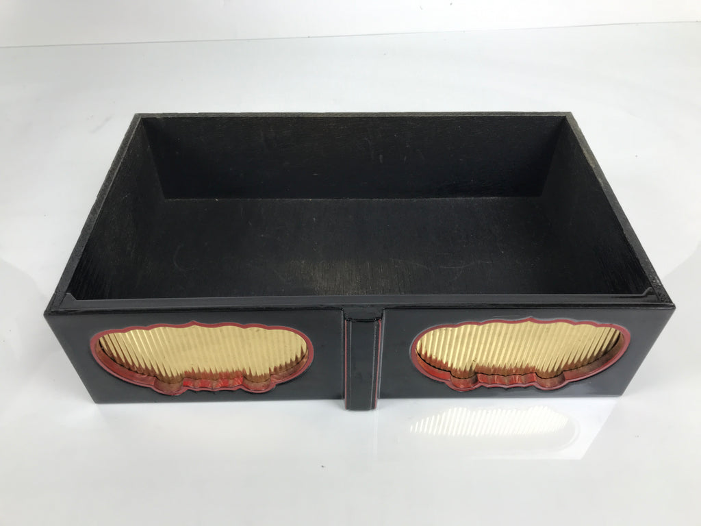 Japanese Buddhist Altar Fitting Lacquer Kyozukue Offering Table Black Red BA979-OT - Buddhist-chidorivintage.com