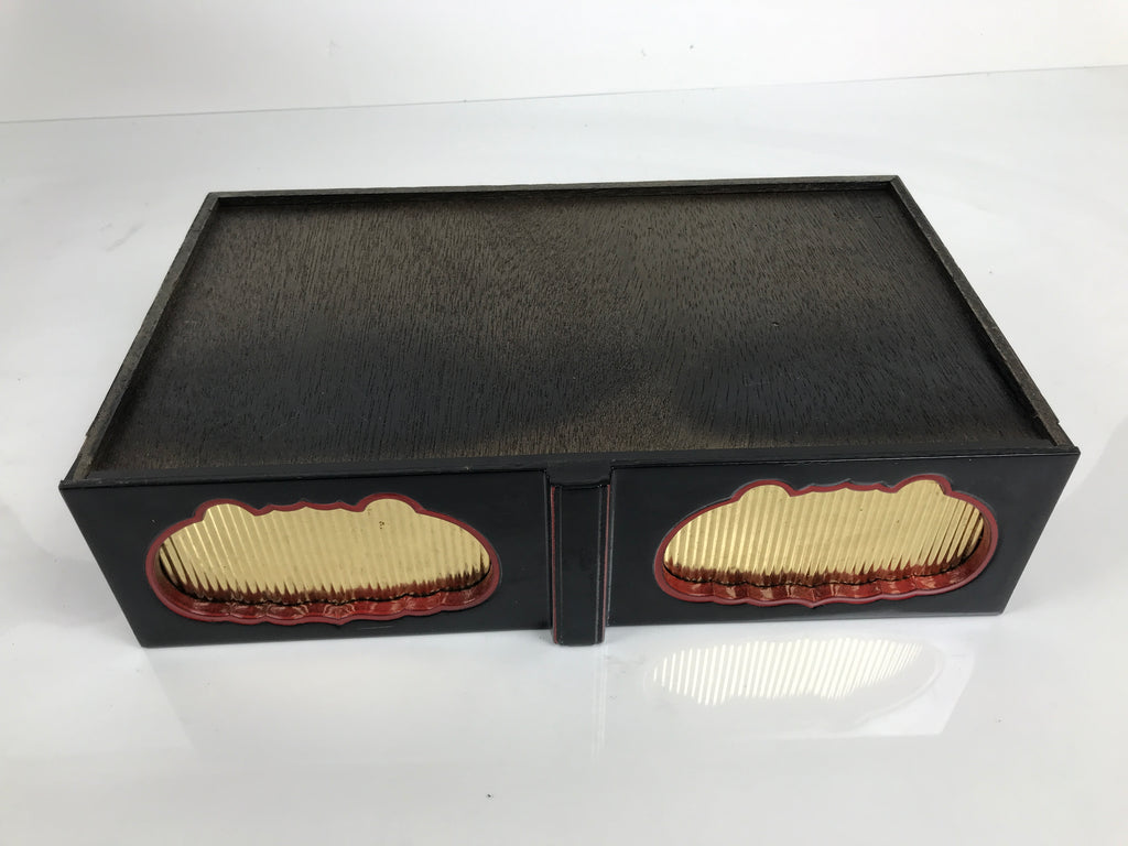 Japanese Buddhist Altar Fitting Lacquer Kyozukue Offering Table Black Red BA979-OT - Buddhist-chidorivintage.com