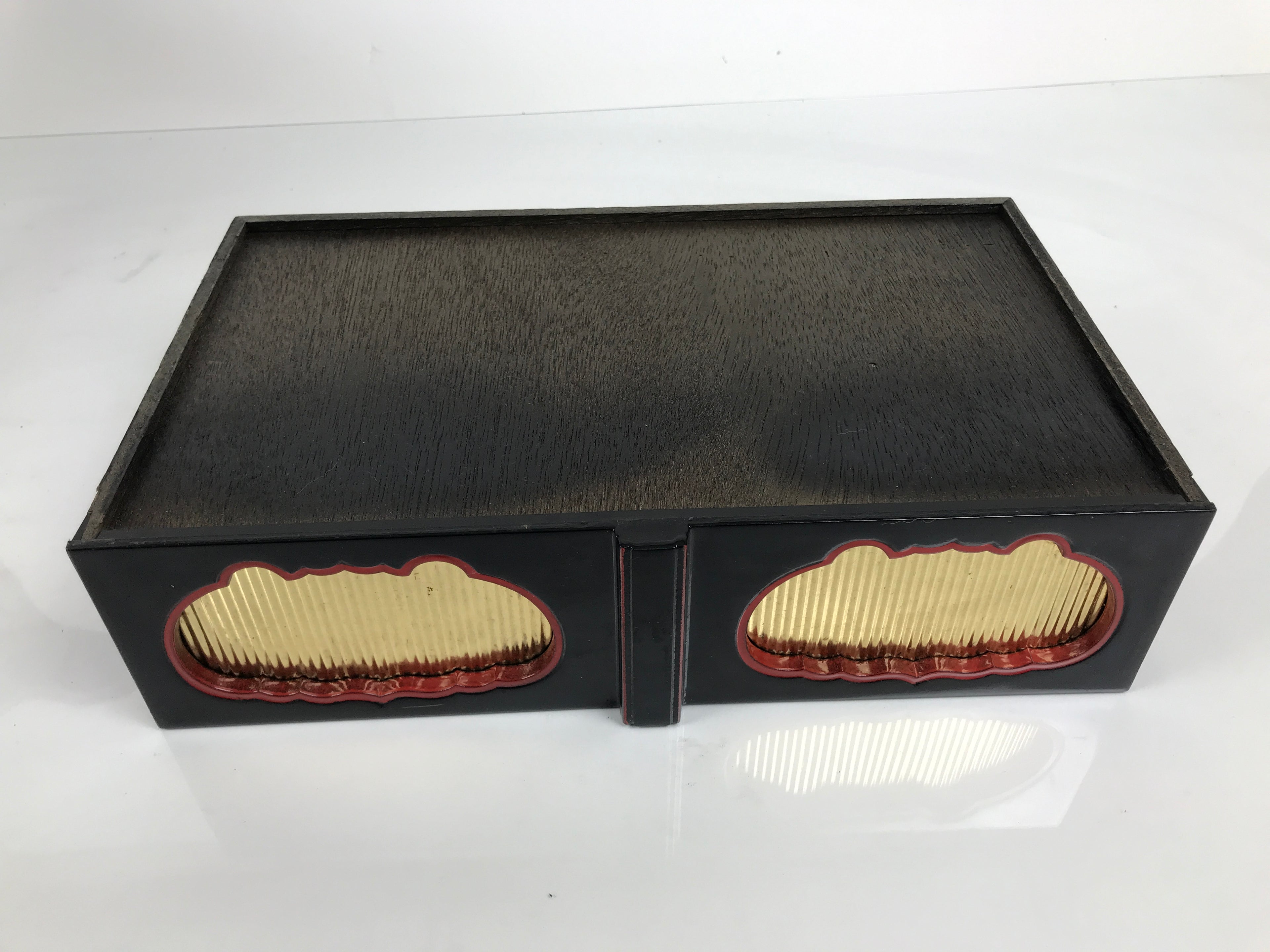 Japanese Buddhist Altar Fitting Lacquer Kyozukue Offering Table Black Red BA979-OT - Buddhist-chidorivintage.com