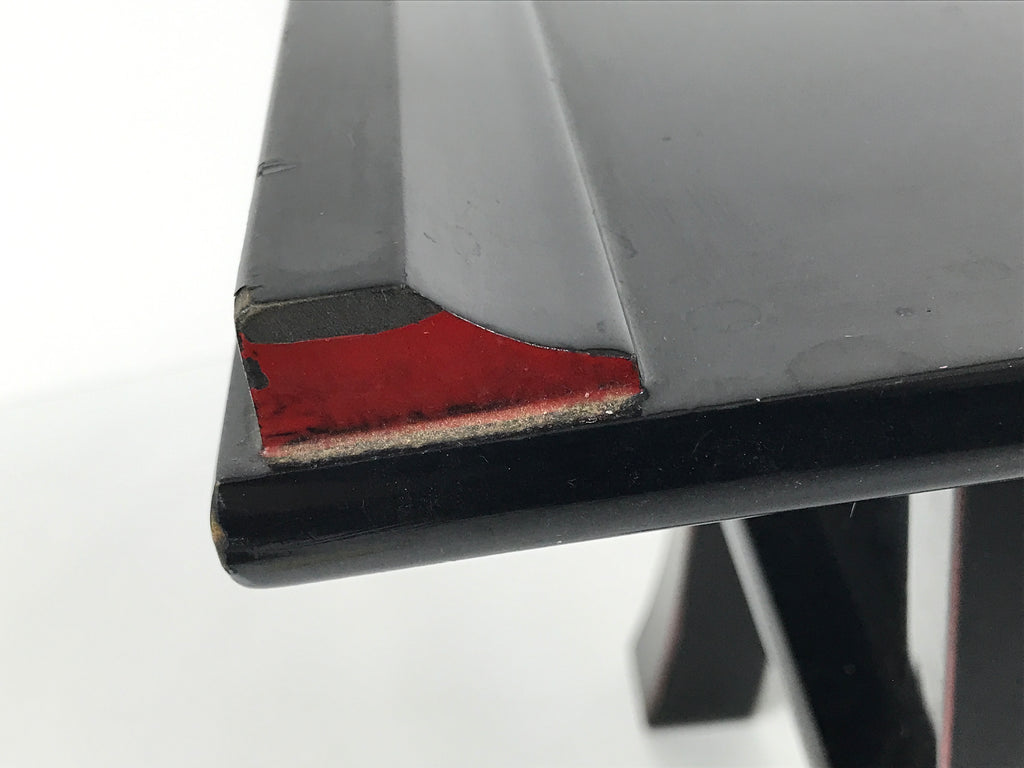 Japanese Buddhist Altar Fitting Lacquer Kyozukue Offering Table Black Red BA979-OT - Buddhist-chidorivintage.com