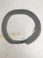 Japanese Shikishi Art Board Vtg Calligraphy Shodo Kanji Circle Black White A873-AD - Painting-chidorivintage.com