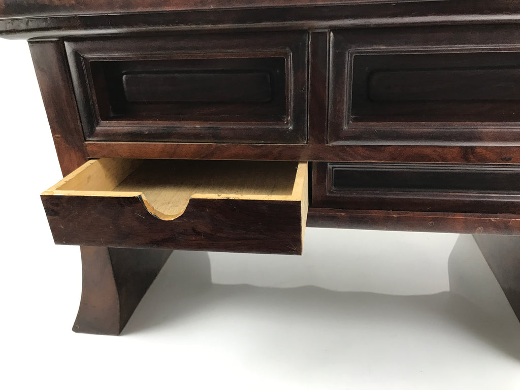 Japanese Buddhist Altar Fitting Wooden Kyozukue Vtg Offering Table Brown BA981-OT - Buddhist-chidorivintage.com