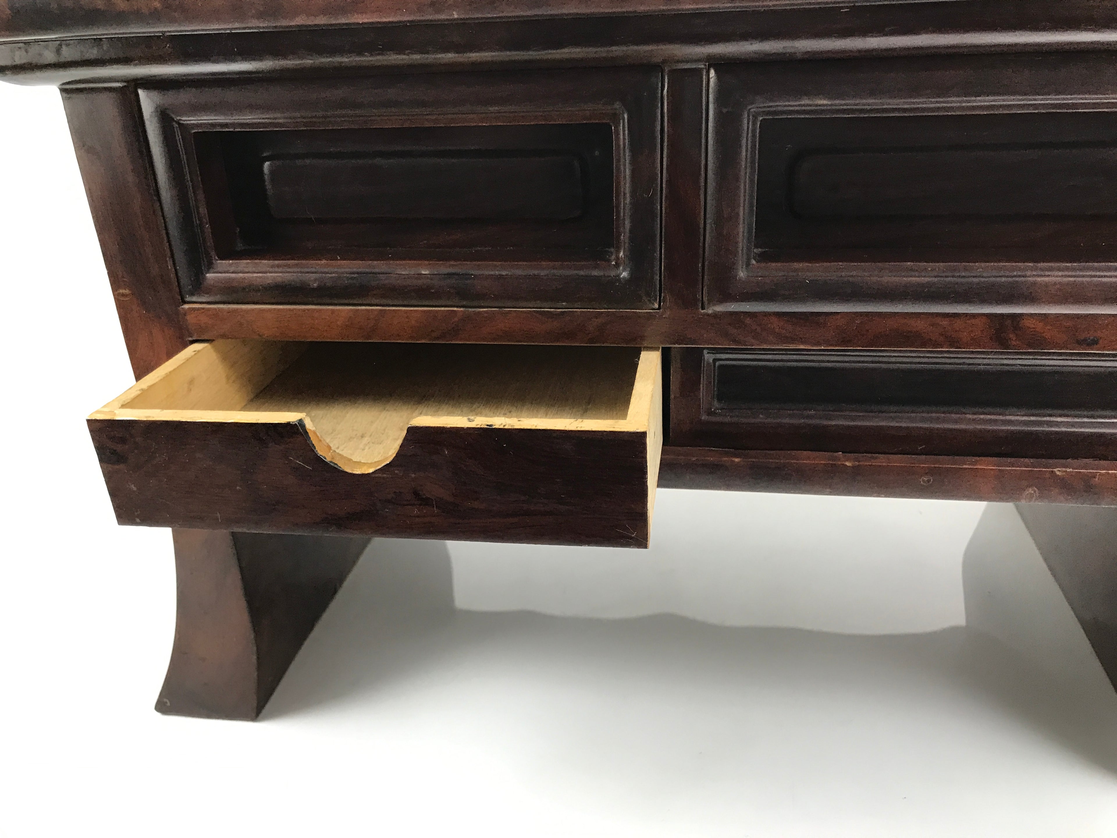 Japanese Buddhist Altar Fitting Wooden Kyozukue Vtg Offering Table Brown BA981-OT - Buddhist-chidorivintage.com
