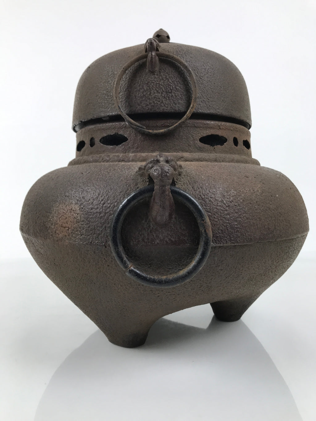 Antique Japanese Cast Iron Kettle Chagama Brazier Furo Set Pot Tea Ceremony C35-KT - Kettle-chidorivintage.com