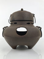 Antique Japanese Cast Iron Kettle Chagama Brazier Furo Set Pot Tea Ceremony C35-KT - Kettle-chidorivintage.com