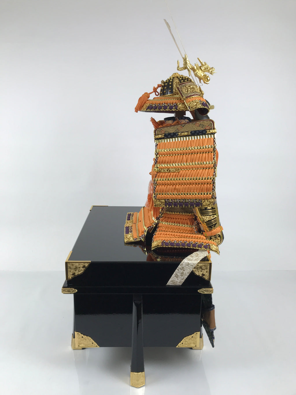 Japanese Samurai Miniature Armor Yoroi Set Vtg Boys' Festival Lacquer Box ID689-AD - Doll-chidorivintage.com