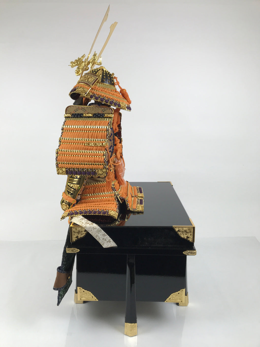 Japanese Samurai Miniature Armor Yoroi Set Vtg Boys' Festival Lacquer Box ID689-AD - Doll-chidorivintage.com