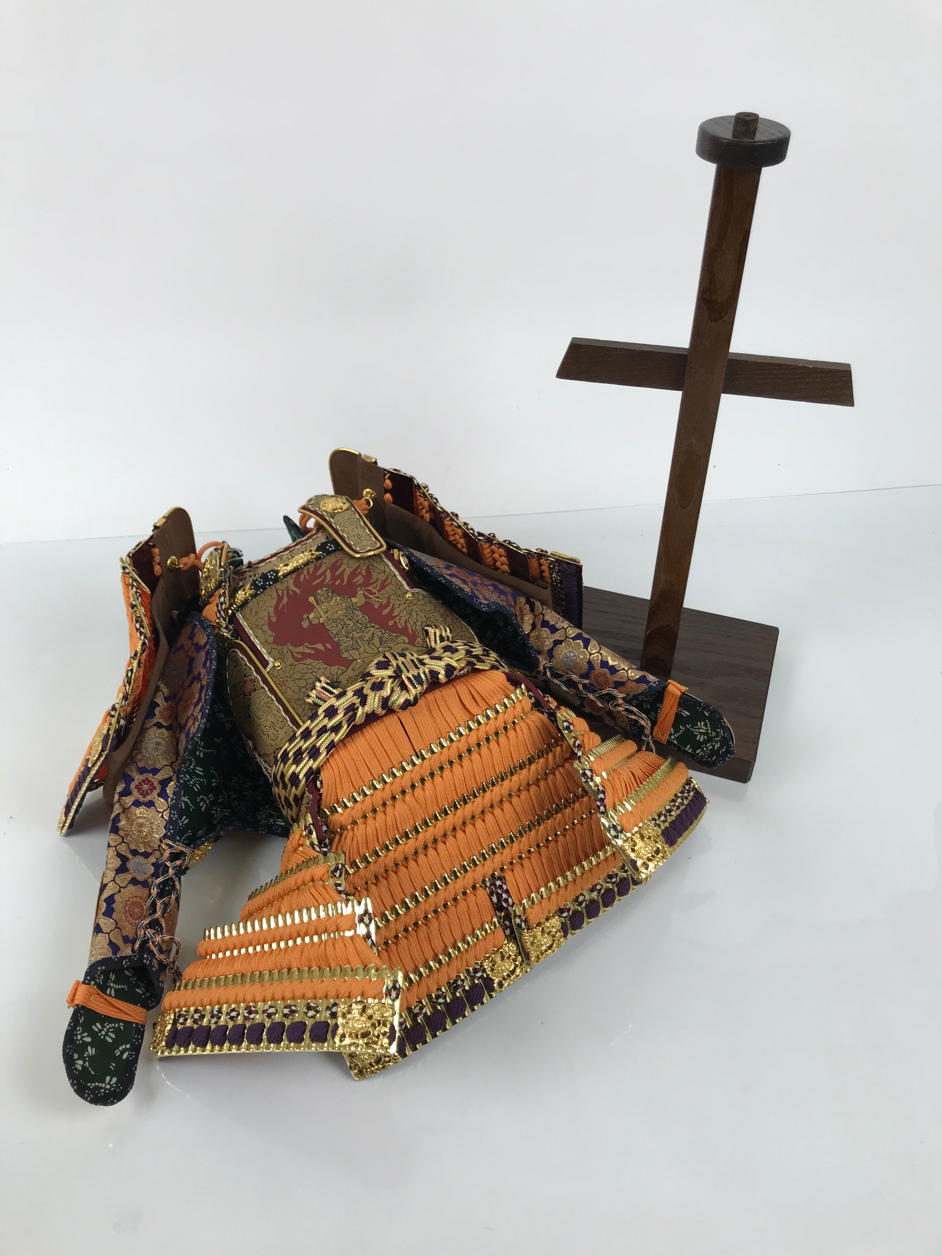 Japanese Samurai Miniature Armor Yoroi Set Vtg Boys' Festival Lacquer Box ID689-AD - Doll-chidorivintage.com