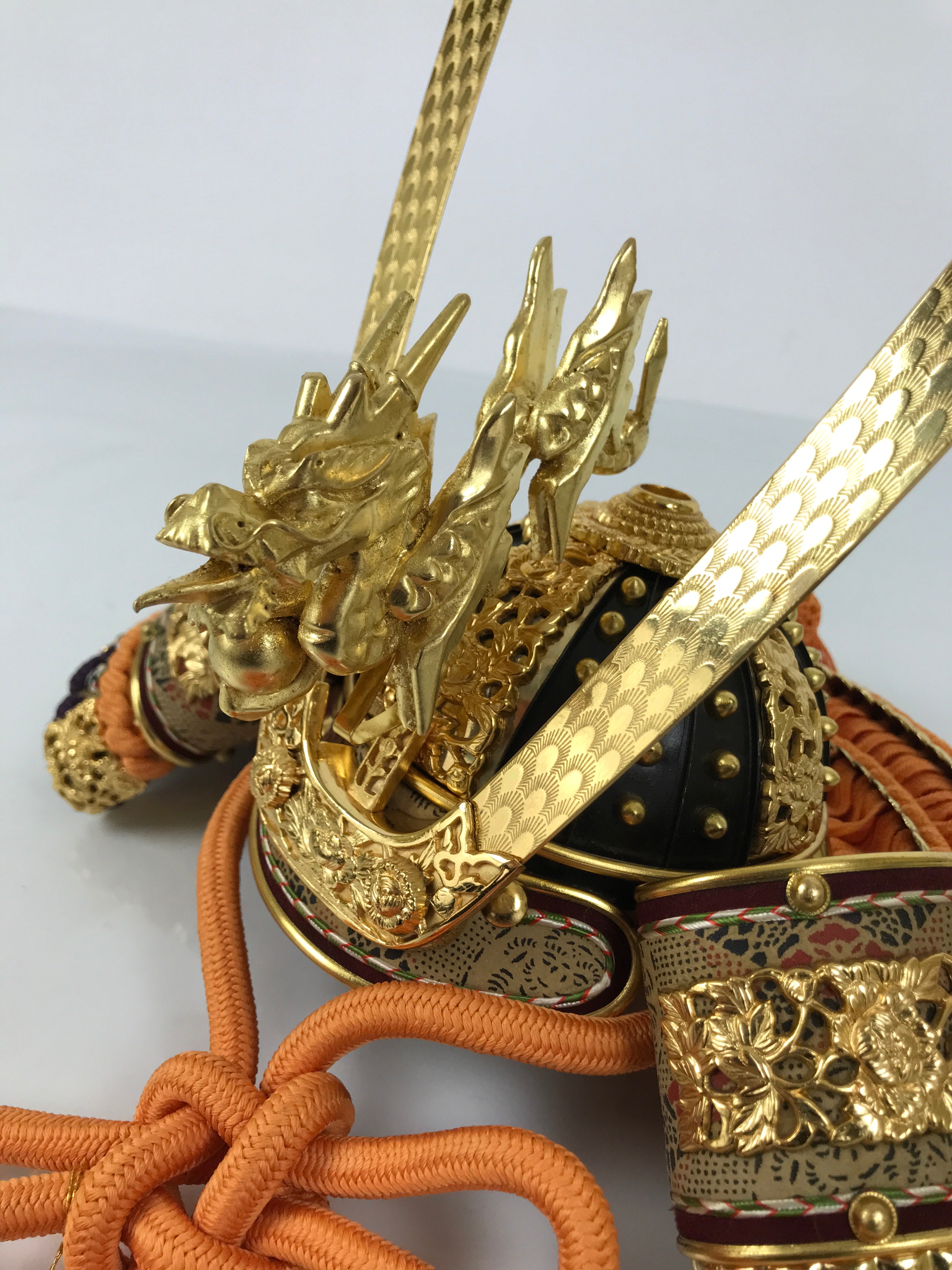 Japanese Samurai Miniature Armor Yoroi Set Vtg Boys' Festival Lacquer Box ID689-AD - Doll-chidorivintage.com