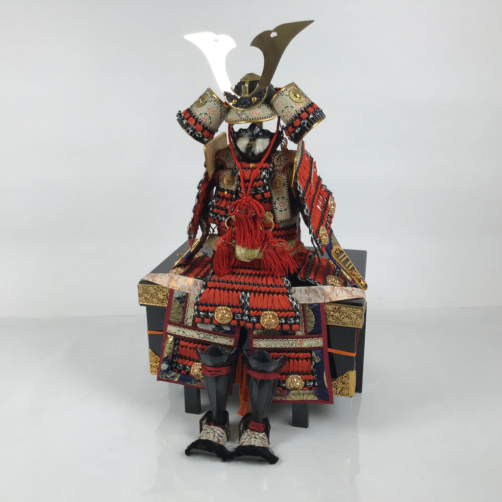 Japanese Samurai Miniature Armor Yoroi Set Vtg Boys' Festival Lacquer Box ID688-AD - Doll-chidorivintage.com