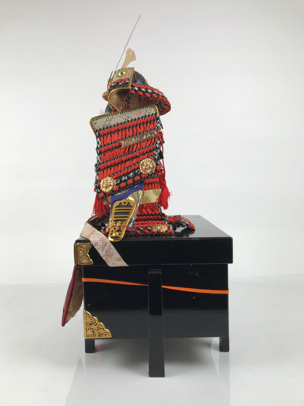 Japanese Samurai Miniature Armor Yoroi Set Vtg Boys' Festival Lacquer Box ID688-AD - Doll-chidorivintage.com