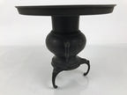 Antique Japanese Bronze Usubata Flower Vase Ikebana Arrangement 2pc Kabin UB66-KT - Vase-chidorivintage.com