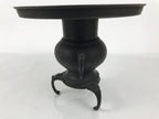 Antique Japanese Bronze Usubata Flower Vase Ikebana Arrangement 2pc Kabin UB66-KT - Vase-chidorivintage.com