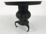 Antique Japanese Bronze Usubata Flower Vase Ikebana Arrangement 2pc Kabin UB66-KT - Vase-chidorivintage.com