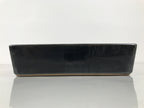 Japanese Ceramic Suiban Flower Vase Vtg Pottery Ikebana Accessory Black Y583-KT - Vase-chidorivintage.com
