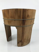 Japanese Handmade Natural Wood High Bucket Vtg Chozuoke Oke Legs Water BK58-OT - Wood-chidorivintage.com