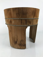 Japanese Handmade Natural Wood High Bucket Vtg Chozuoke Oke Legs Water BK58-OT - Wood-chidorivintage.com