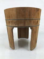 Japanese Handmade Natural Wood High Bucket Vtg Chozuoke Oke Legs Water BK58-OT - Wood-chidorivintage.com