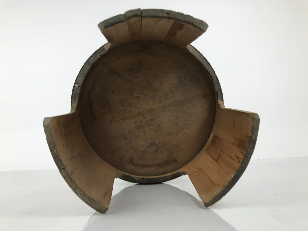 Japanese Handmade Natural Wood High Bucket Vtg Chozuoke Oke Legs Water BK58-OT - Wood-chidorivintage.com