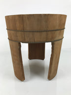 Japanese Handmade Natural Wood High Bucket Vtg Chozuoke Oke Legs Water BK57-OT - Wood-chidorivintage.com