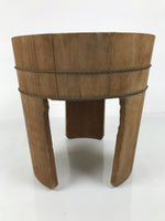 Japanese Handmade Natural Wood High Bucket Vtg Chozuoke Oke Legs Water BK57-OT - Wood-chidorivintage.com