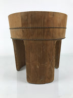 Japanese Handmade Natural Wood High Bucket Vtg Chozuoke Oke Legs Water BK57-OT - Wood-chidorivintage.com