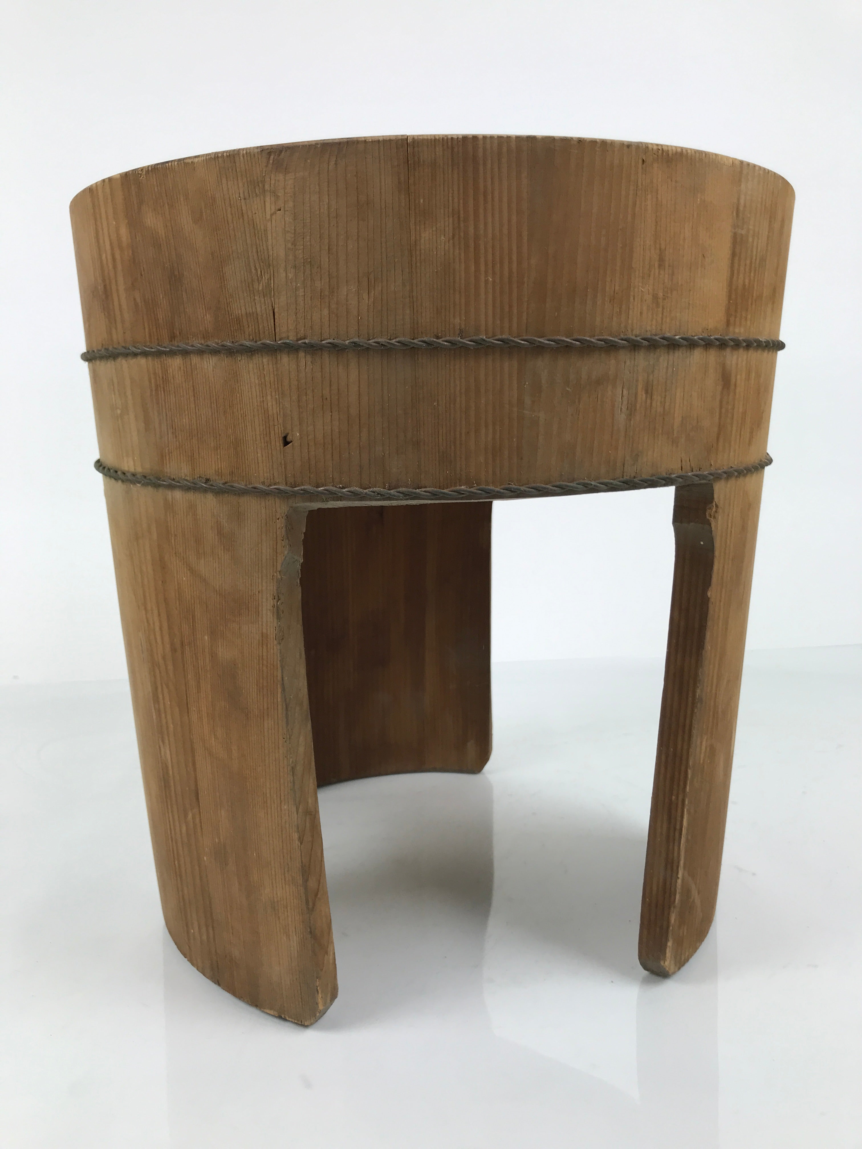 Japanese Handmade Natural Wood High Bucket Vtg Chozuoke Oke Legs Water BK57-OT - Wood-chidorivintage.com