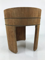 Japanese Handmade Natural Wood High Bucket Vtg Chozuoke Oke Legs Water BK57-OT - Wood-chidorivintage.com