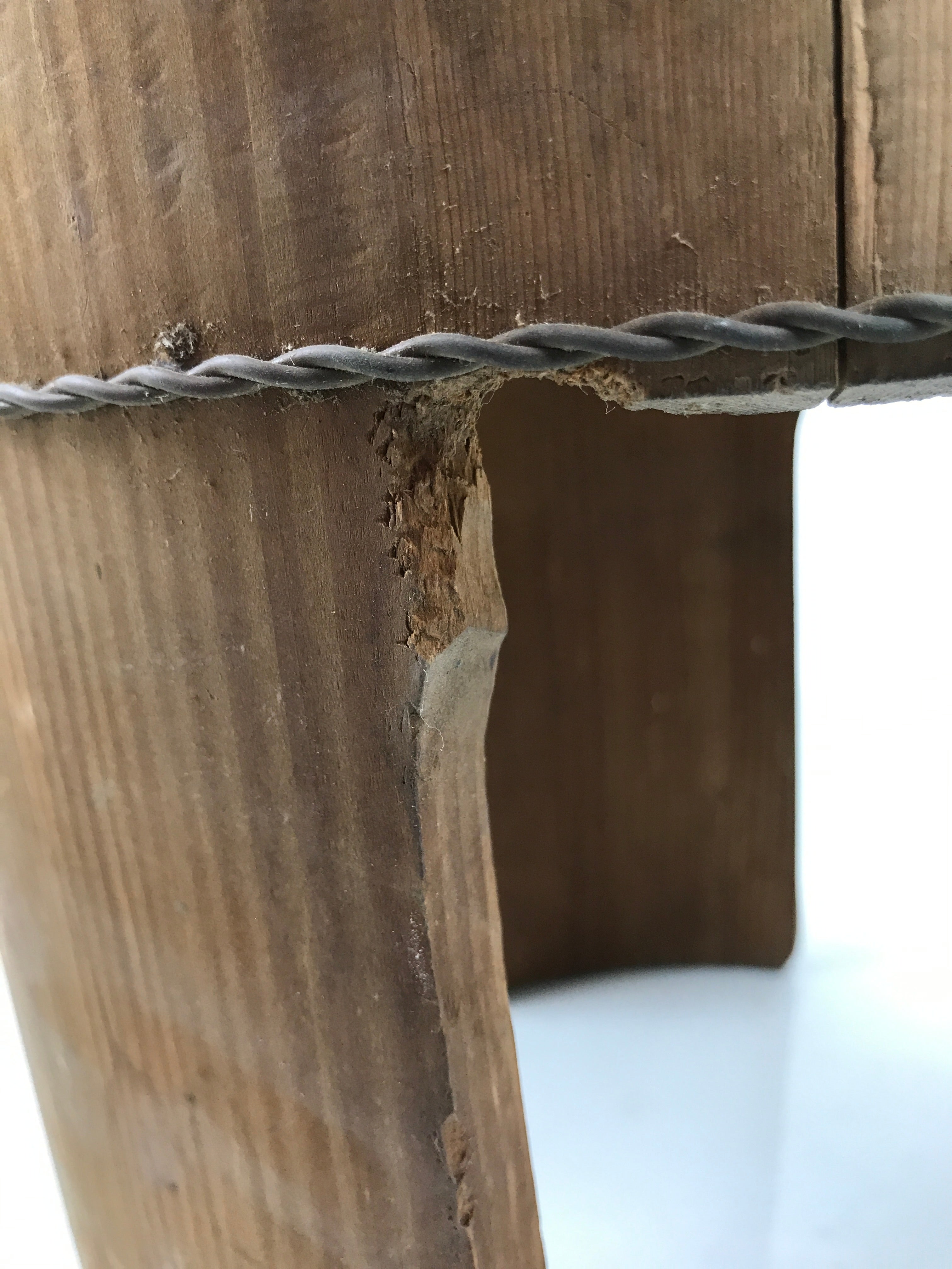 Japanese Handmade Natural Wood High Bucket Vtg Chozuoke Oke Legs Water BK57-OT - Wood-chidorivintage.com