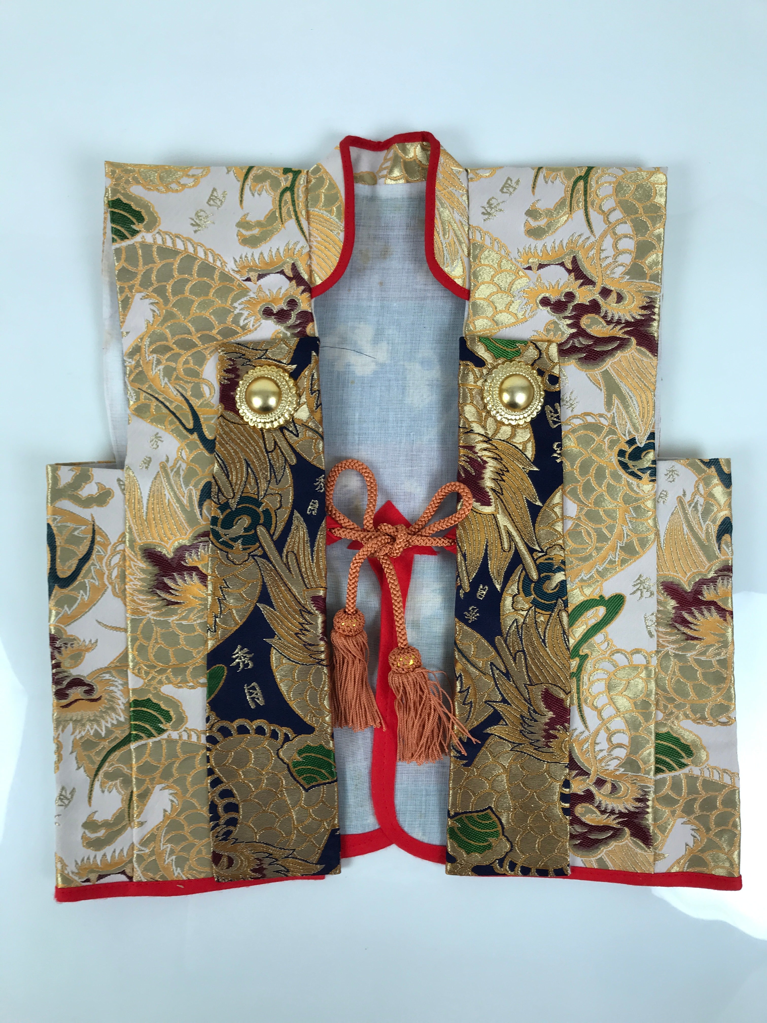 Japanese Jinbaori Warrior Battle Coat Vtg Costume Display Boy Day Festival ID691-AD - Other Display Item-chidorivintage.com