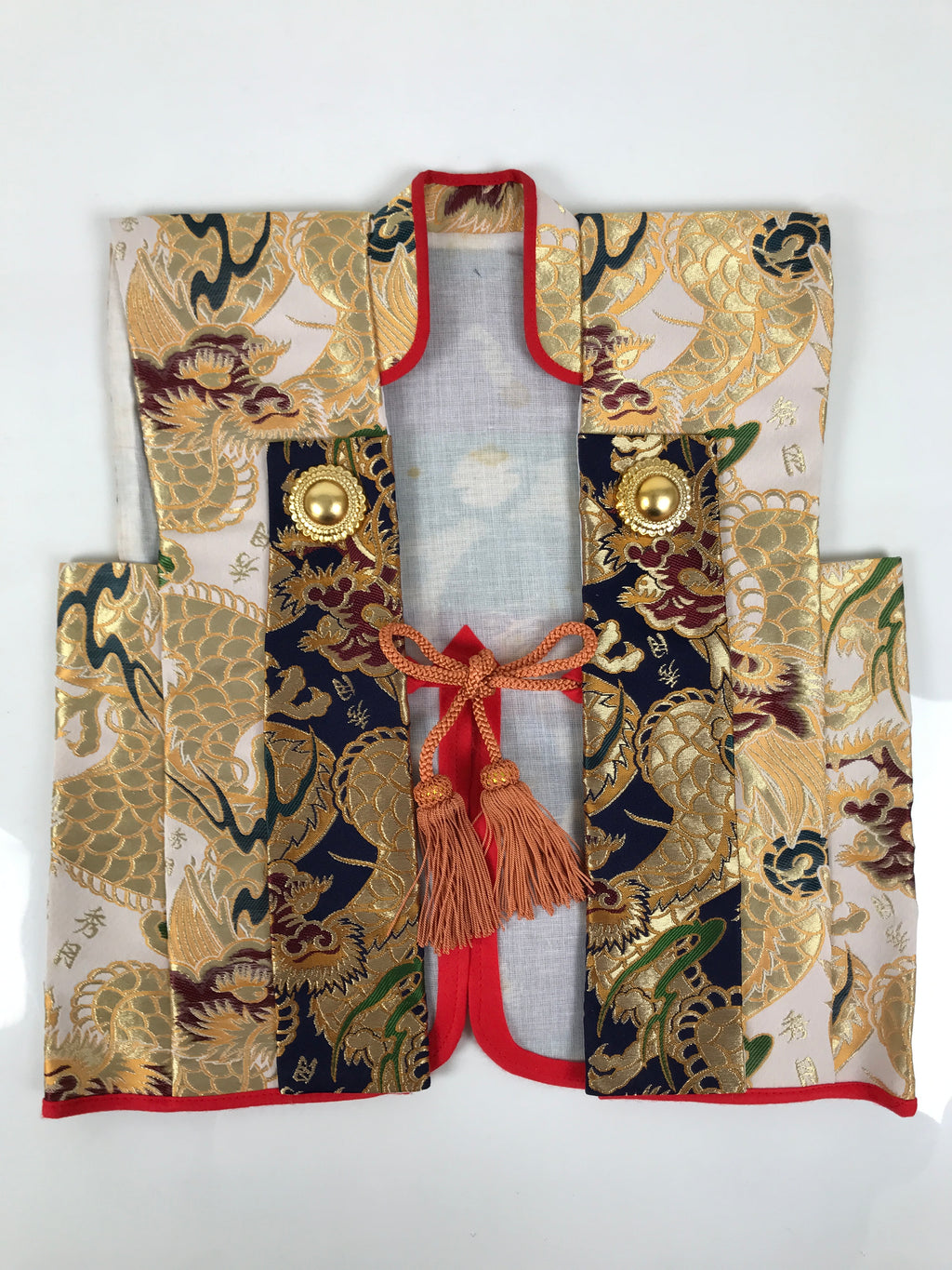 Japanese Jinbaori Warrior Battle Coat Vtg Costume Display Boy Day Festival ID692-AD - Other Display Item-chidorivintage.com