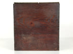 Antique Japanese Wooden Lacquerware Storage Box Inside 35x35x35cm Lid Brown X229-FB - Wooden Box-chidorivintage.com