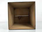 Antique Japanese Wooden Lacquerware Storage Box Inside 35x35x35cm Lid Brown X229-FB - Wooden Box-chidorivintage.com