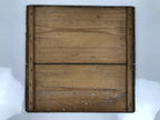 Antique Japanese Wooden Lacquerware Storage Box Inside 35x35x35cm Lid Brown X229-FB - Wooden Box-chidorivintage.com