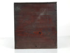 Antique Japanese Wooden Lacquerware Storage Box Inside 35x35x35cm Lid Brown X230-FB - Wooden Box-chidorivintage.com