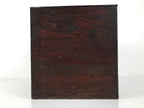 Antique Japanese Wooden Lacquerware Storage Box Inside 35x35x35cm Lid Brown X230-FB - Wooden Box-chidorivintage.com