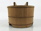 Japanese Large Handcrafted Lidded Wooden Oke Bucket Vtg Water Rice Storage BK59-OT - Wood-chidorivintage.com