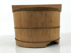 Japanese Large Handcrafted Lidded Wooden Oke Bucket Vtg Water Rice Storage BK59-OT - Wood-chidorivintage.com