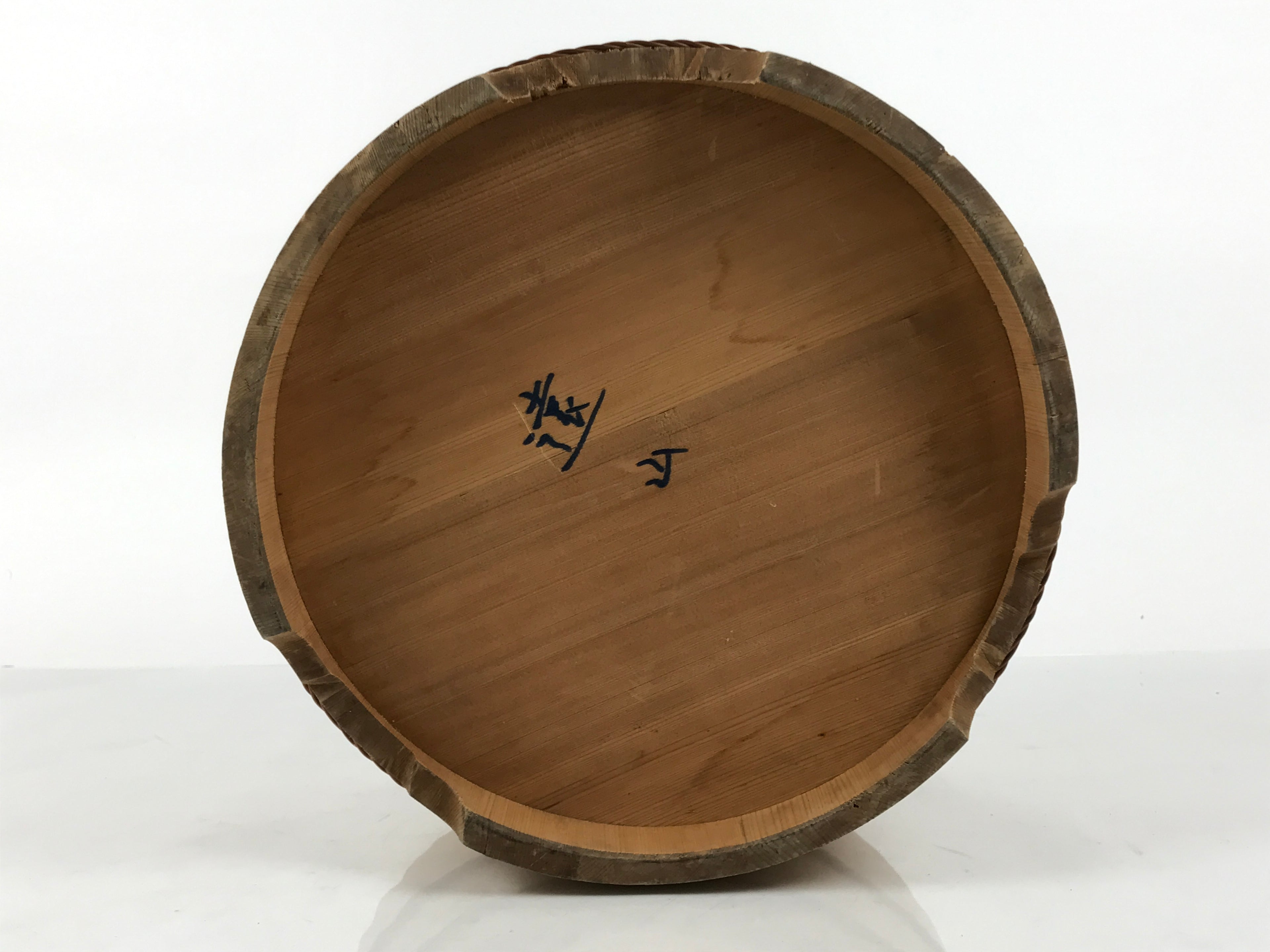 Japanese Large Handcrafted Lidded Wooden Oke Bucket Vtg Water Rice Storage BK59-OT - Wood-chidorivintage.com