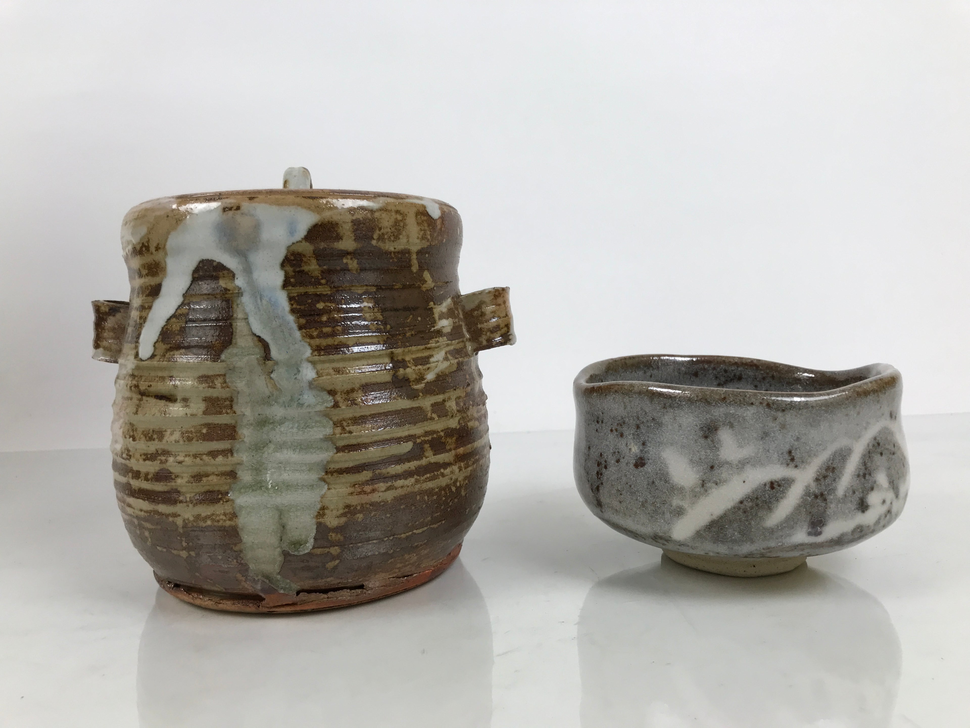 Japanese Tea Ceremony Set Chabako Wooden Box Vtg Pottery Chawan Sado PX817-KT - Tea Ceremony-chidorivintage.com