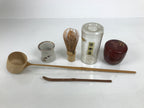 Japanese Tea Ceremony Set Chabako Wooden Box Vtg Pottery Chawan Sado PX817-KT - Tea Ceremony-chidorivintage.com